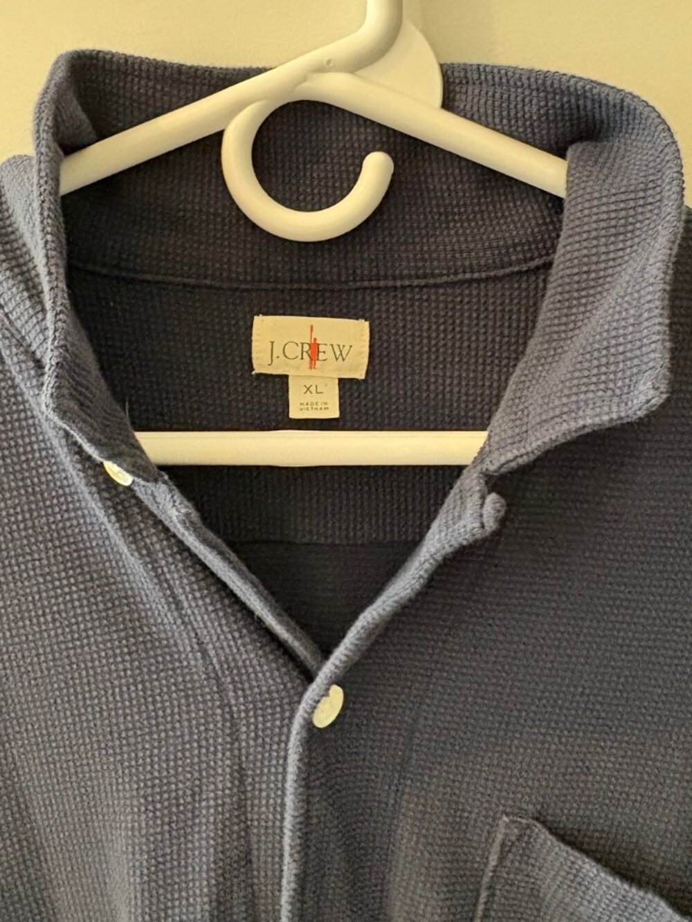 J.Crew Waffle-knit camp-collar shirt